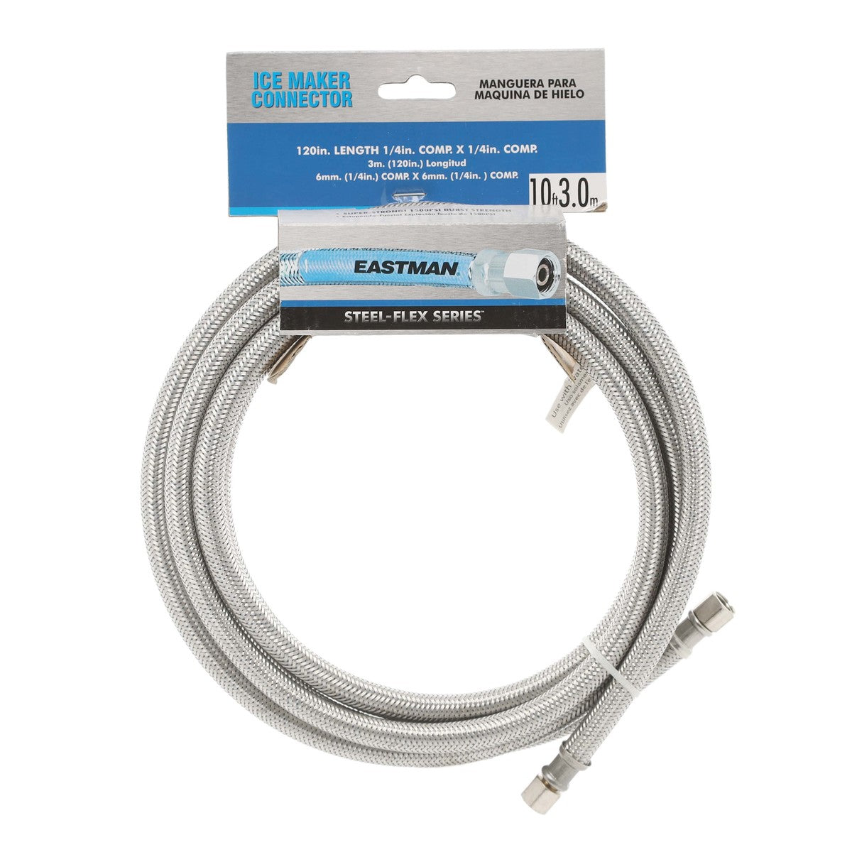 41036 10' Stainless Steel Ice Maker Supply Line