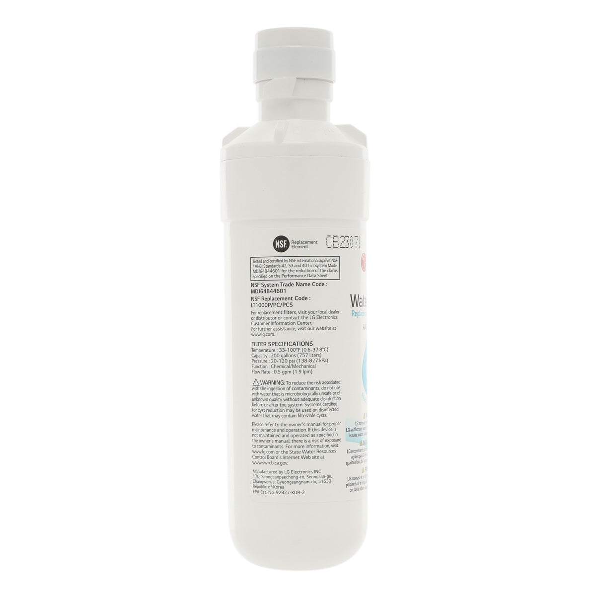 AGF80300705 LG Water Filter (LT1000P)