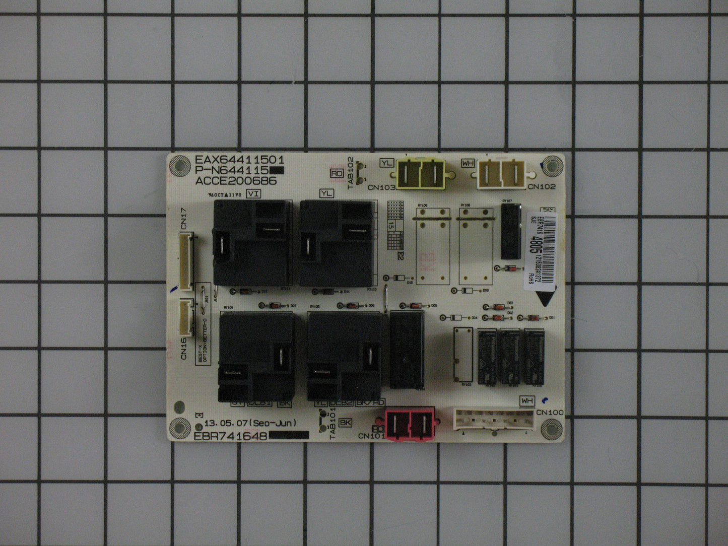 EBR74164802 LG Range PCB Relay Control Board Assembly