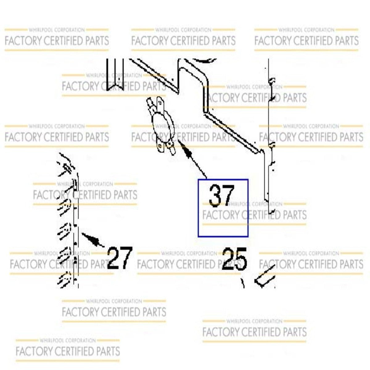 WP9759242 Whirlpool Range Oven Limit Thermostat